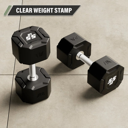 Urethane Octagonal-Shield Dumbbells - Major Fitness