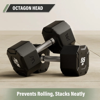 Urethane Octagonal-Shield Dumbbells - Major Fitness