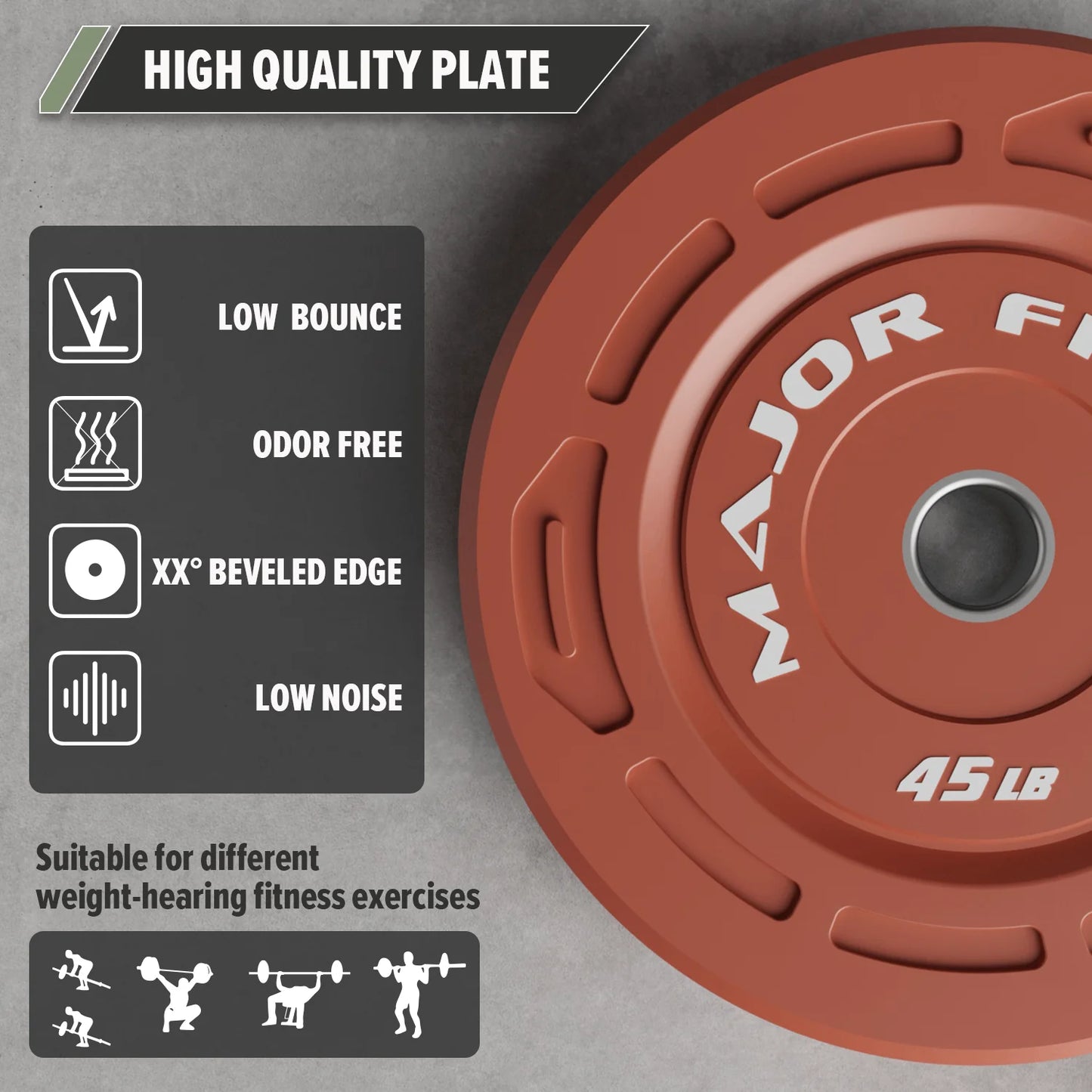 Color Grip Low Bounce Bumper Plates