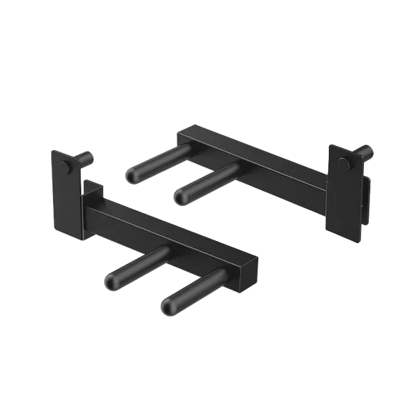 Black metal bracket on a white background