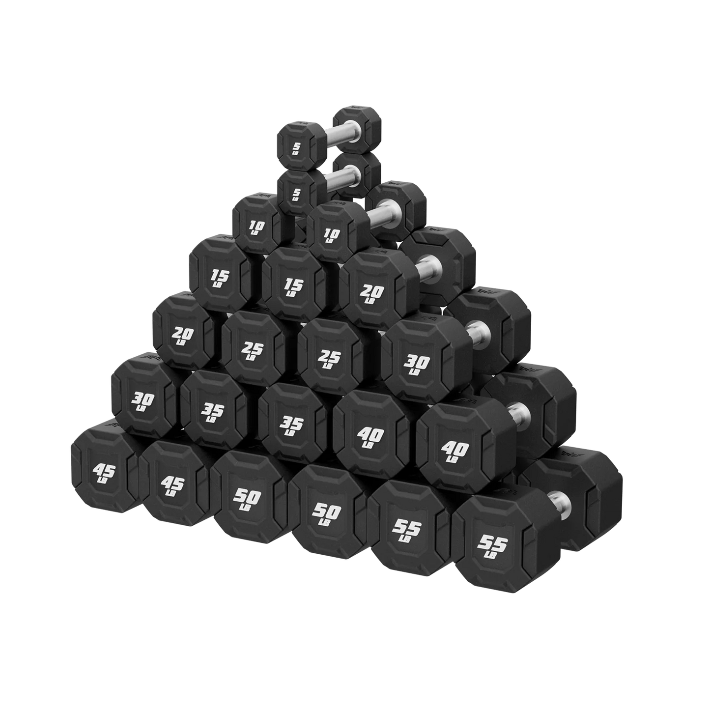 Urethane Octagonal-Shield Dumbbells - Major Fitness