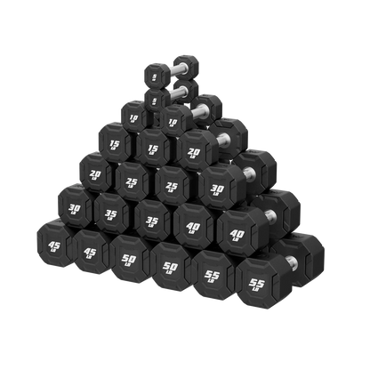 Urethane Octagonal-Shield Dumbbells - Major Fitness